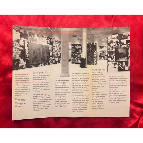 New Museum of Contemporary Art NYC Brochure c.1980s, 6 Panel, Photos, Info - Picture 3 of 9